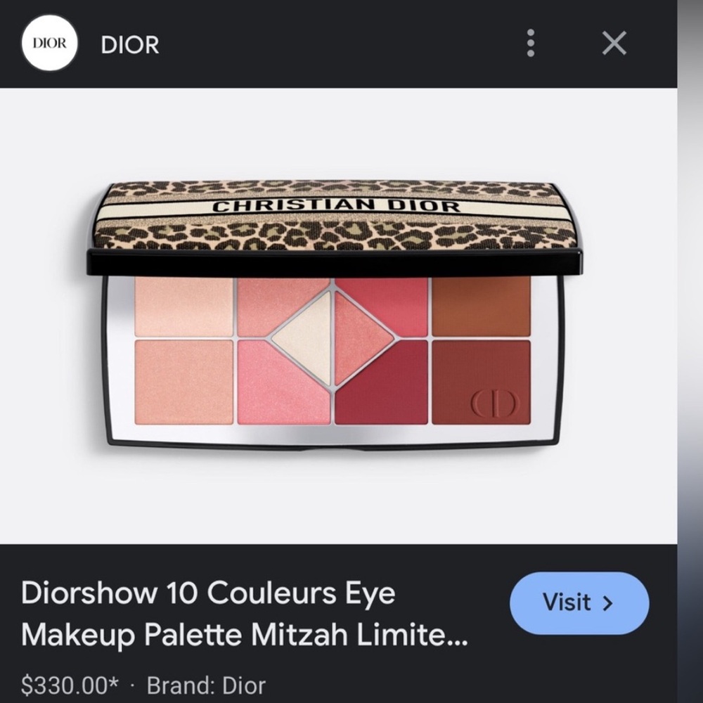 Diorshow 10 Color Eye Makeup Palette – Mitzah Limited Edition - Picture 5 of 5
